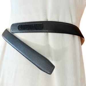 Italian Leather Velcro Terry Stark Black Belt Size Medium